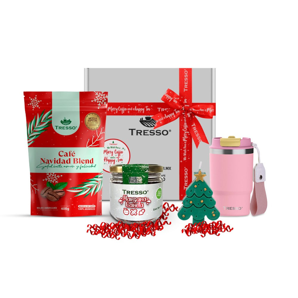 Special gift with travel thermos and herbal tea