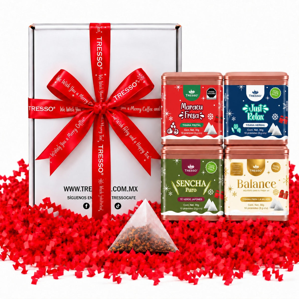 Regalo de pirámides 4 sabores