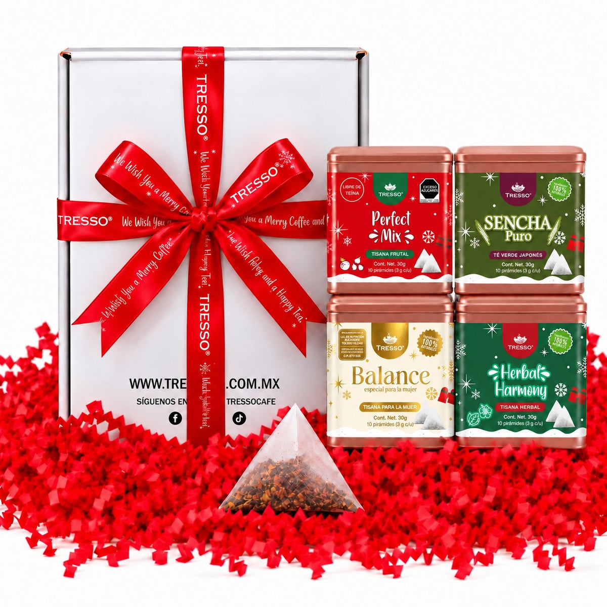 Regalo de pirámides 4 sabores