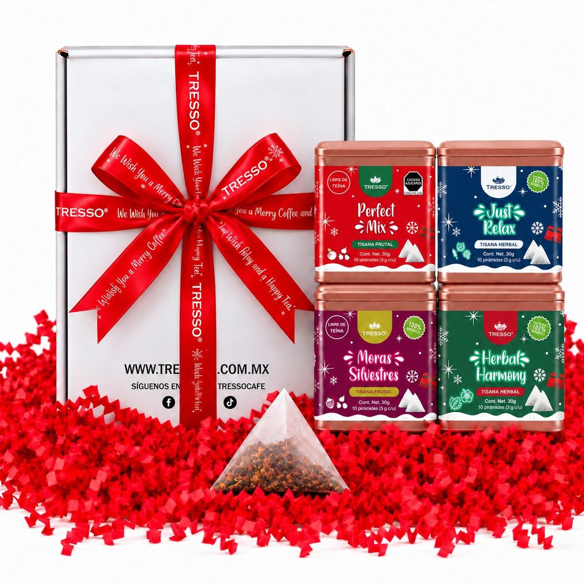Regalo de pirámides 4 sabores