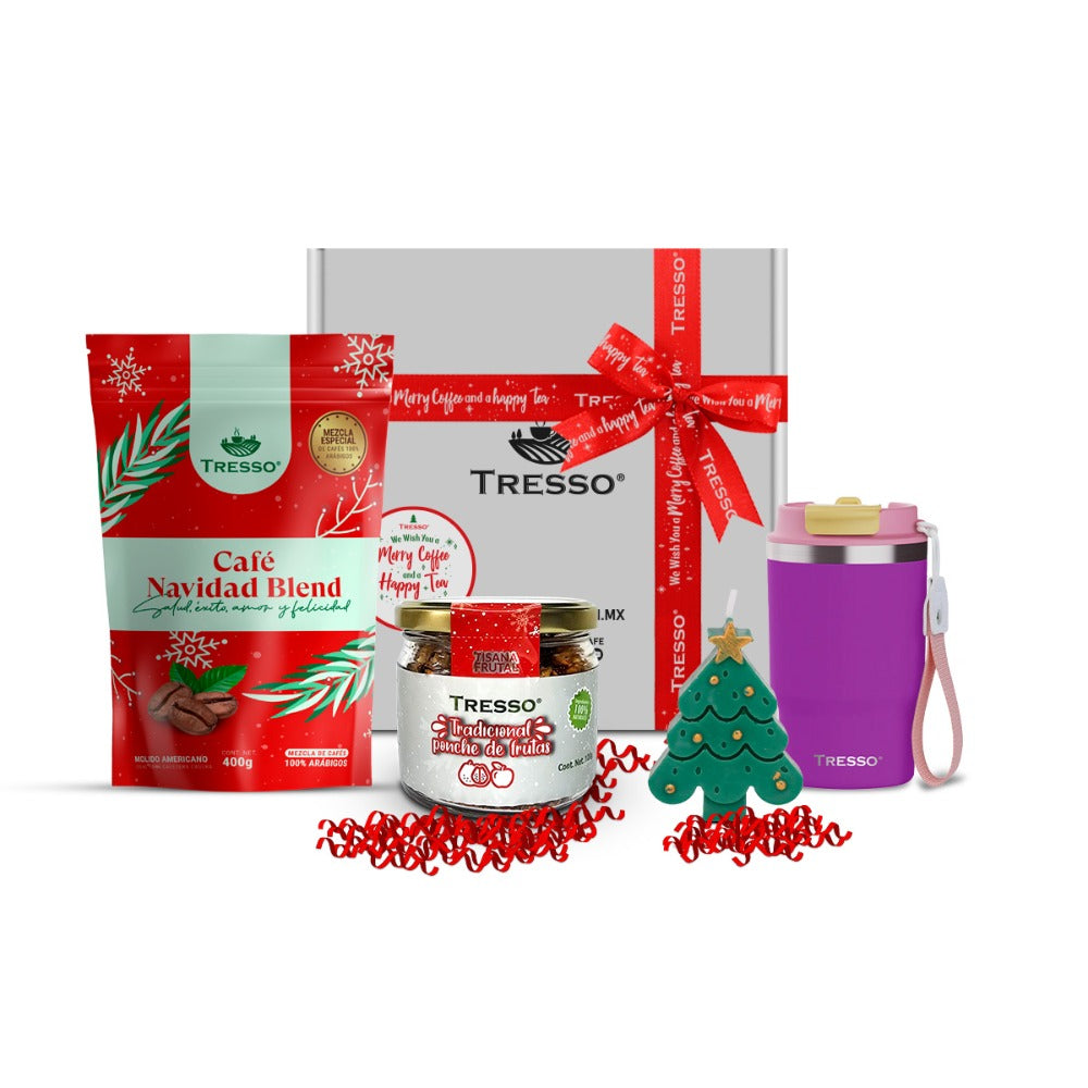 Special gift with travel thermos and herbal tea