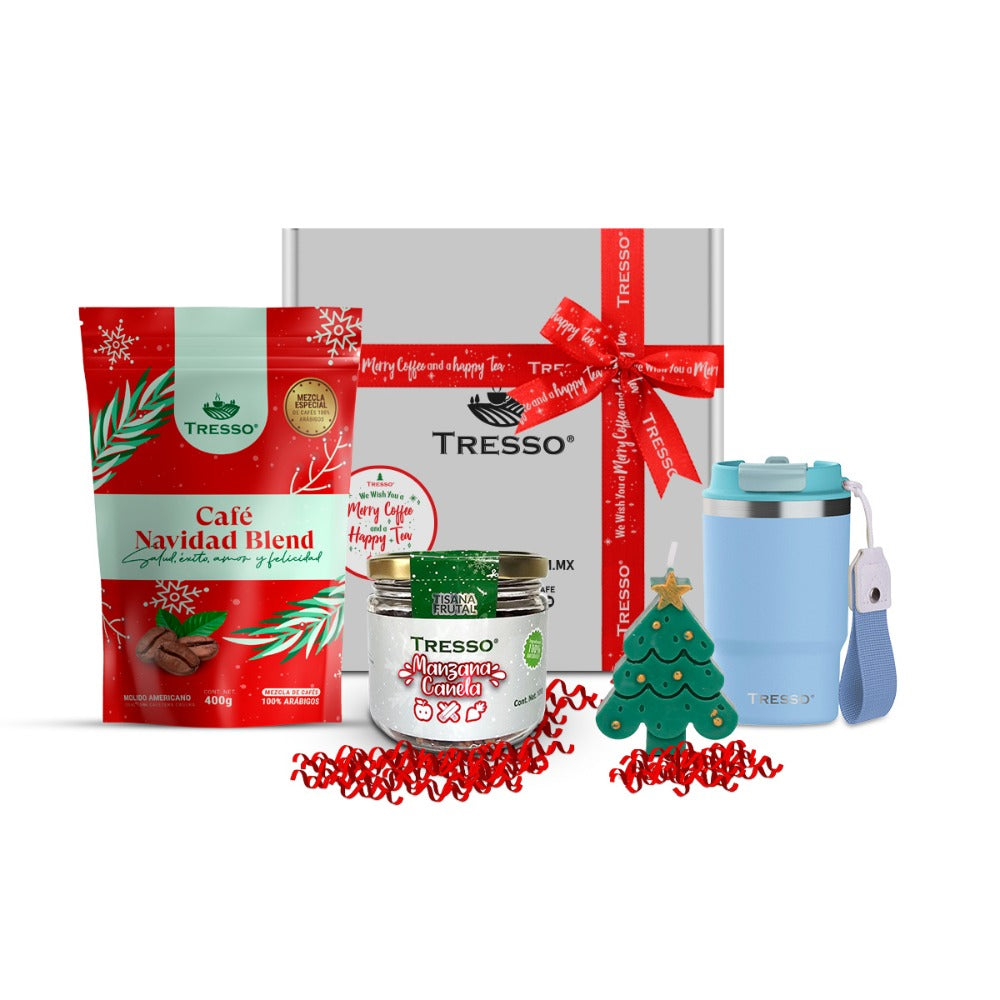 Special gift with travel thermos and herbal tea