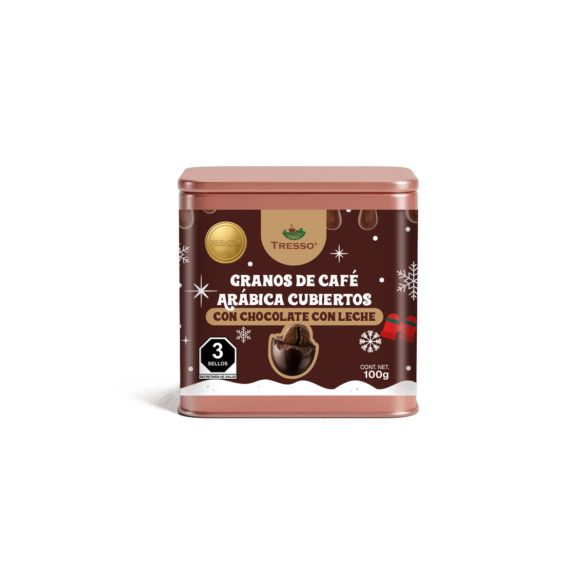 Granos de Café cubiertos con Chocolate 100g edición invierno
