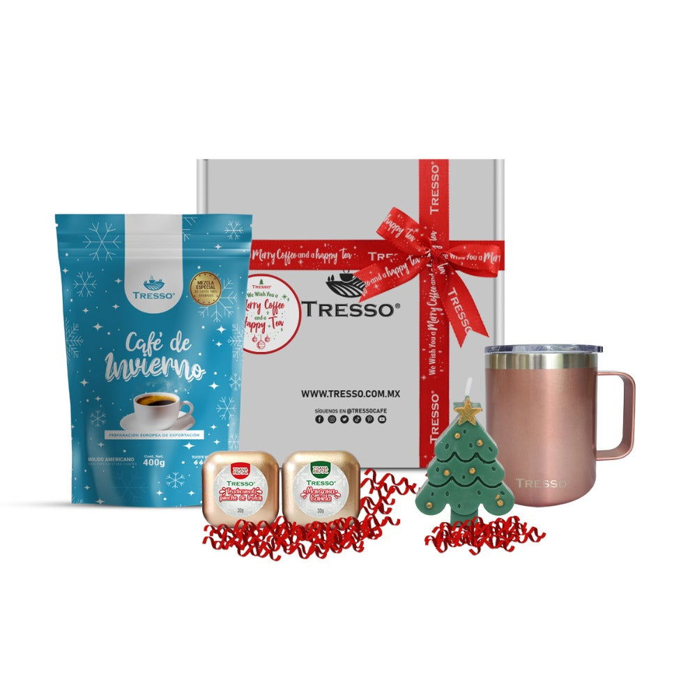 Regalo especial con taza de acero y mini tisanas - TRESSO® 