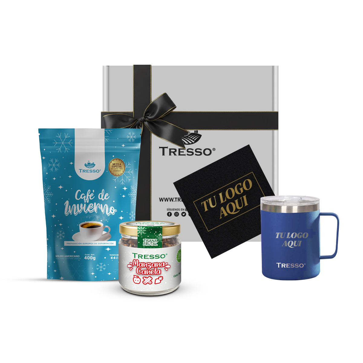 Regalo Corporativo especial con taza de acero y tisana
