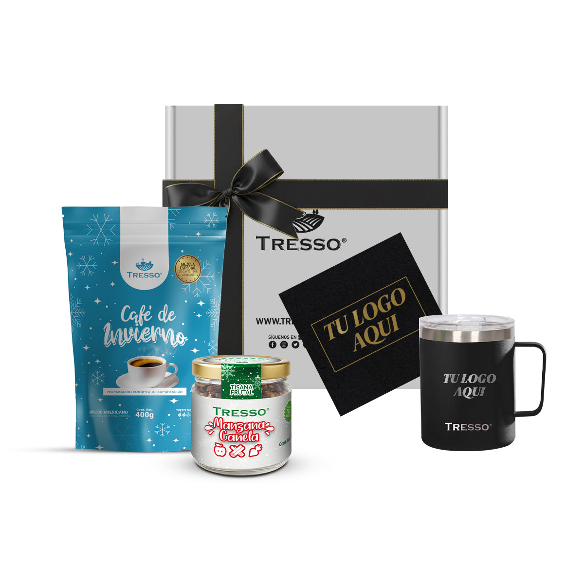 Regalo Corporativo especial con taza de acero y tisana