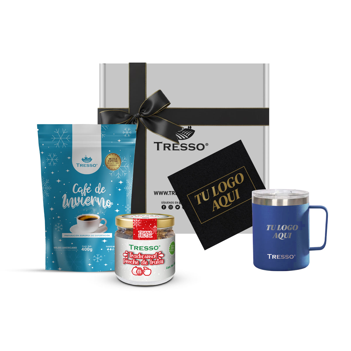 Regalo Corporativo especial con taza de acero y tisana