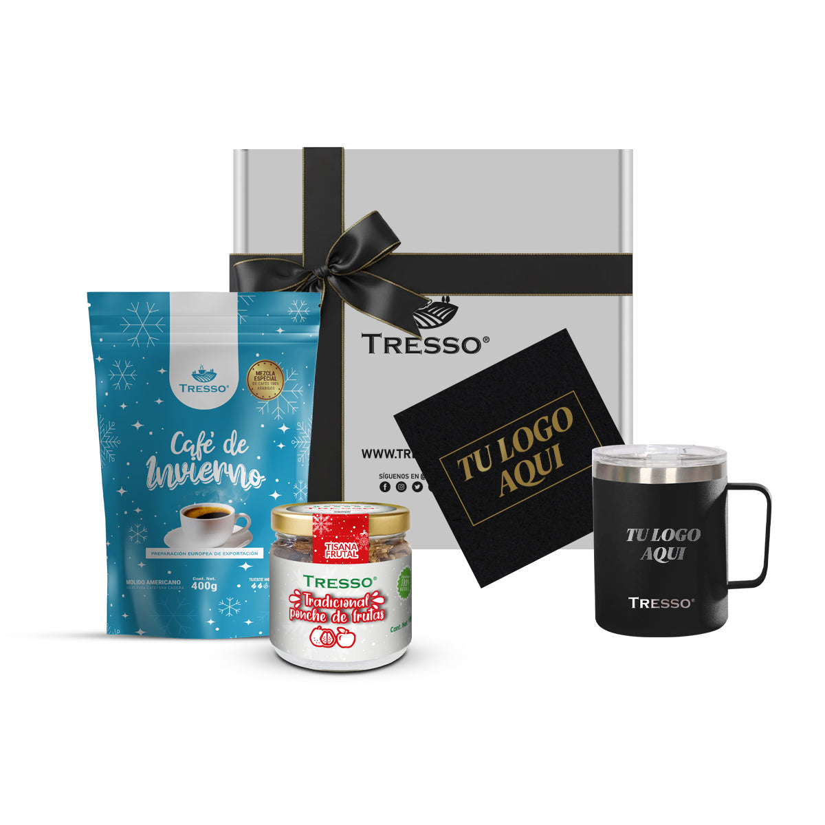 Regalo Corporativo especial con taza de acero y tisana