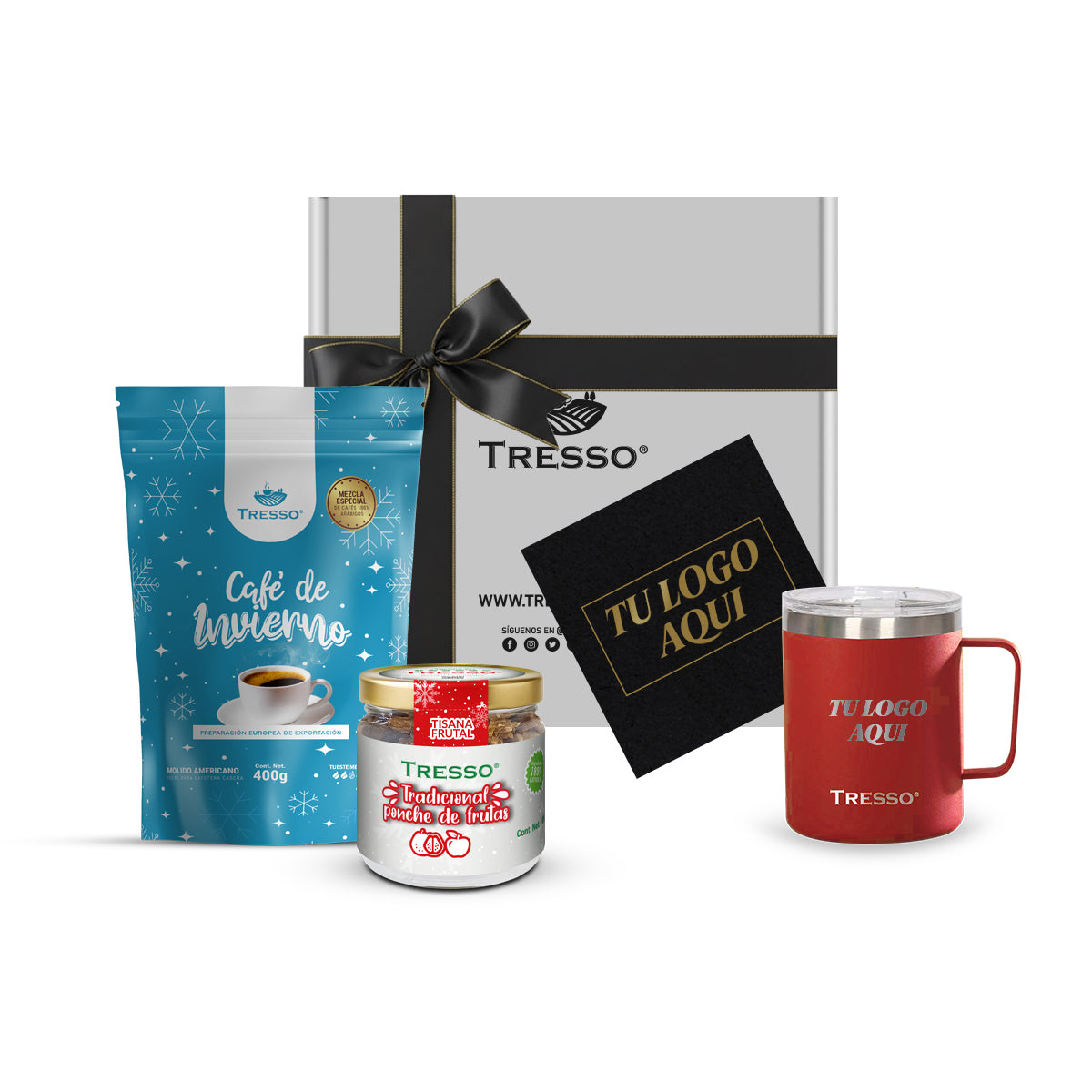 Regalo Corporativo especial con taza de acero y tisana
