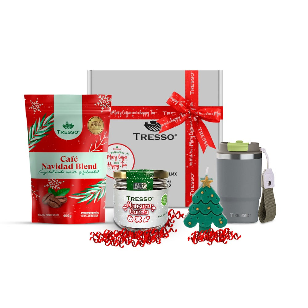 Special gift with travel thermos and herbal tea