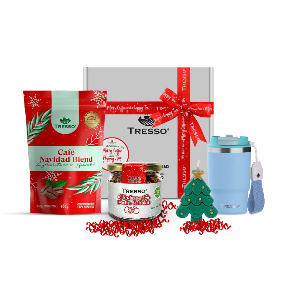 Special gift with travel thermos and herbal tea