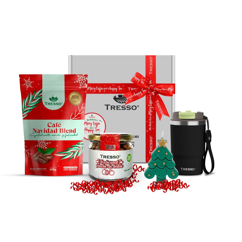 Special gift with travel thermos and herbal tea