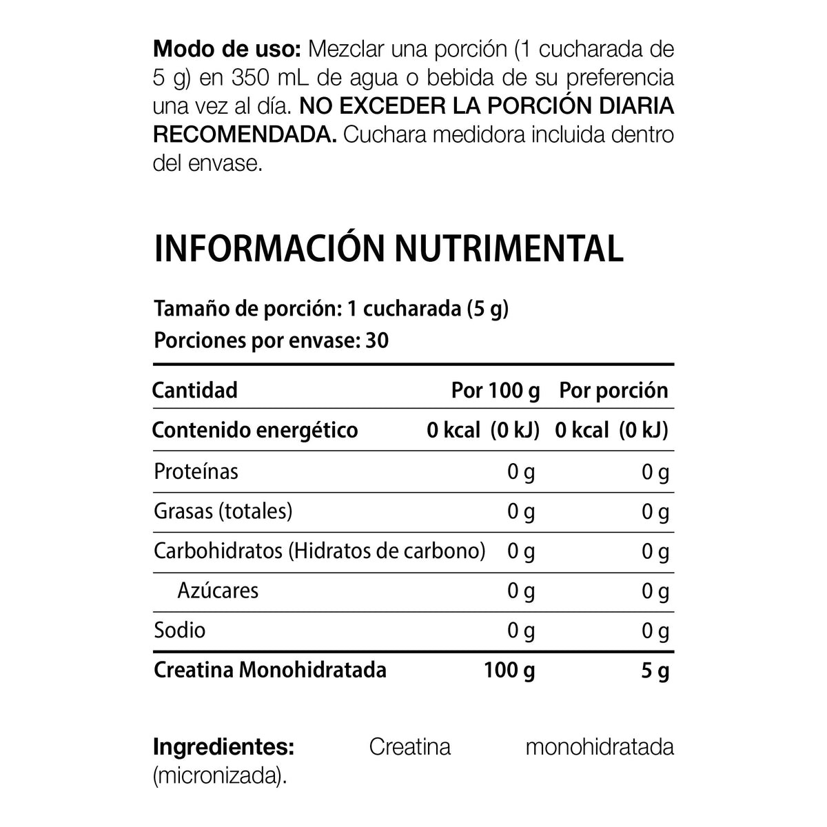 Creatina, micronizada monoidratada. - TRESSO®