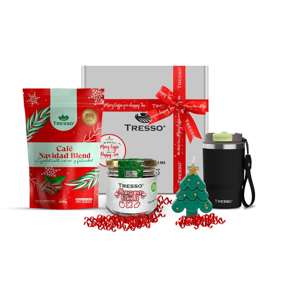 Special gift with travel thermos and herbal tea