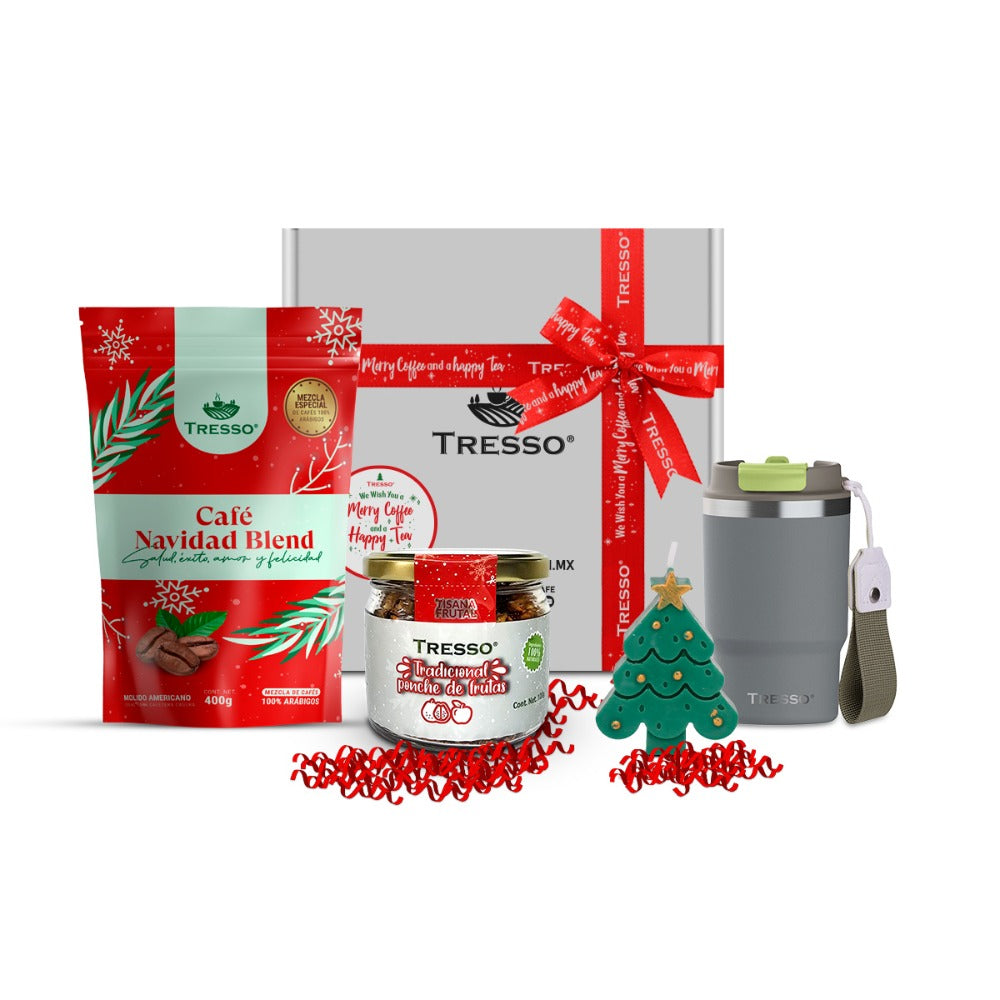Special gift with travel thermos and herbal tea