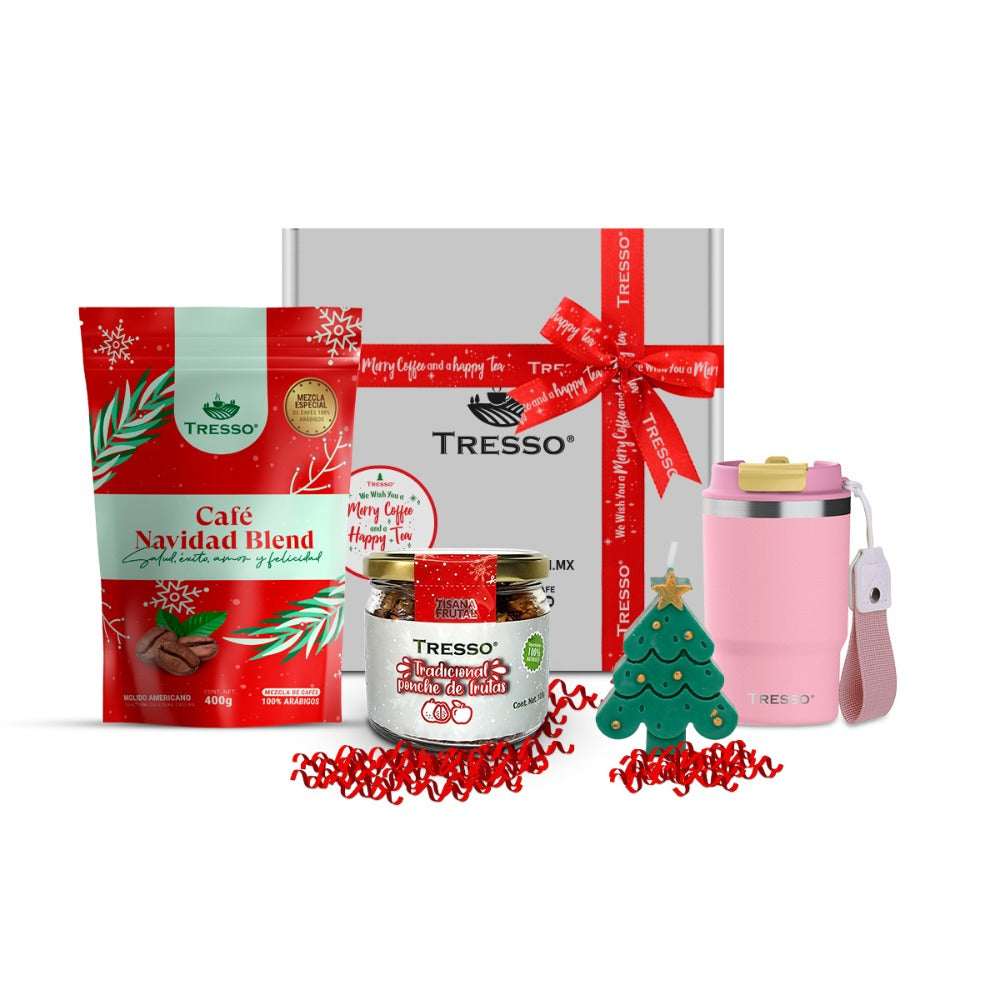 Special gift with travel thermos and herbal tea