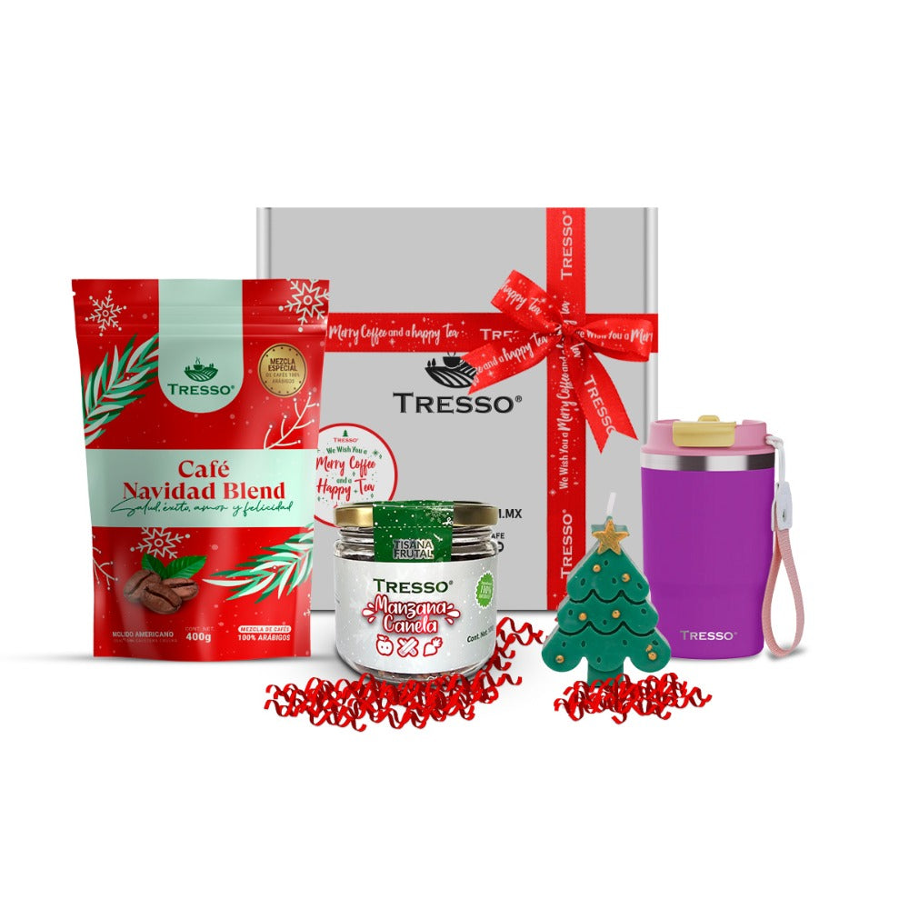 Special gift with travel thermos and herbal tea