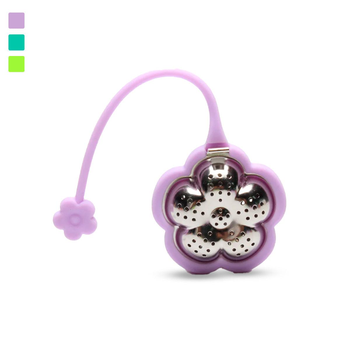 Infusor en forma de flor de acero inoxidable y silicona para té - TRESSO®