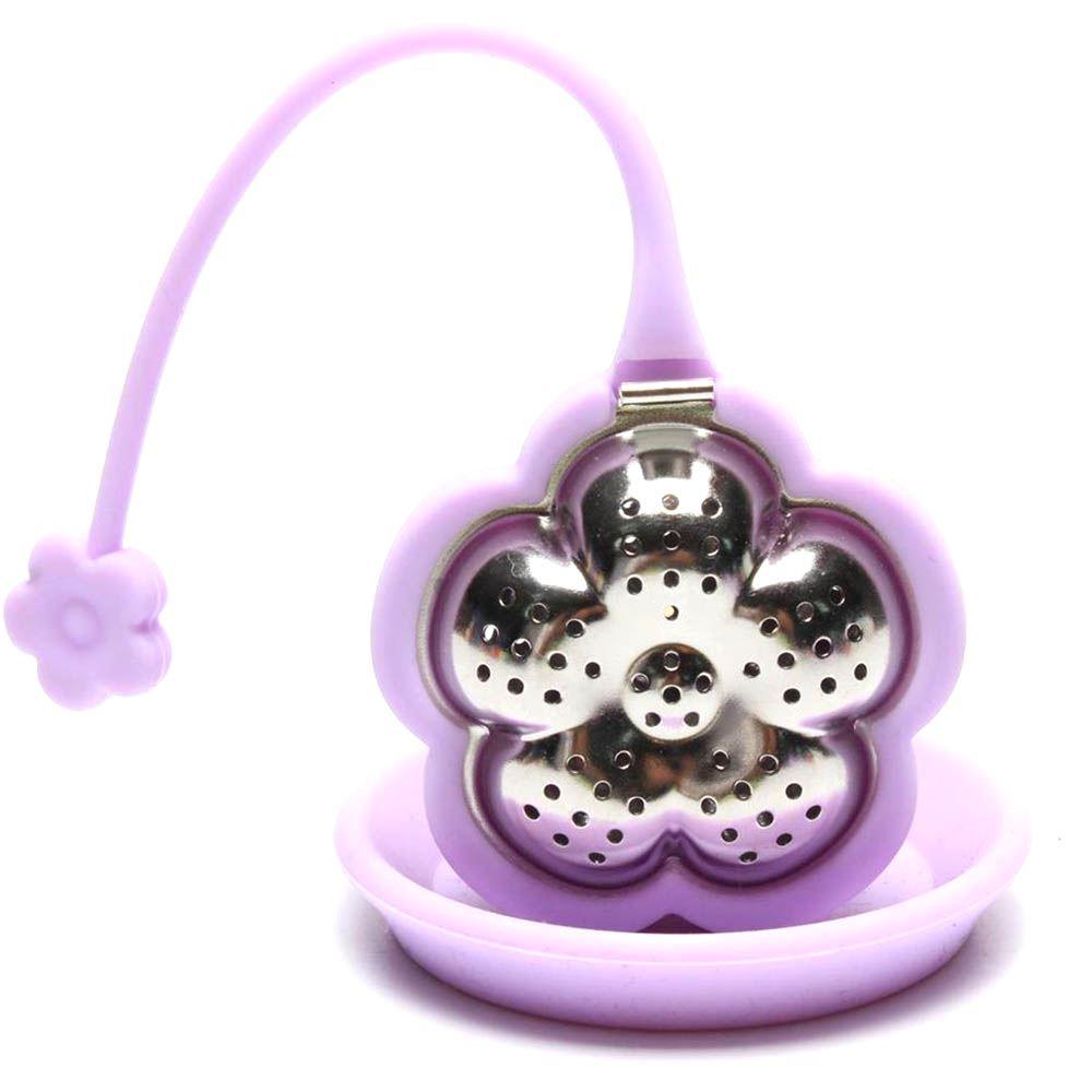 Infusor en forma de flor de acero inoxidable y silicona para té - TRESSO®