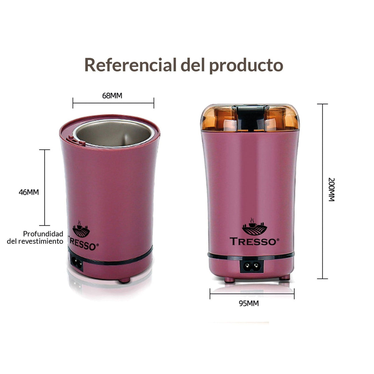 Molino Eléctrico de Acero Inoxidable 50 g - TRESSO®