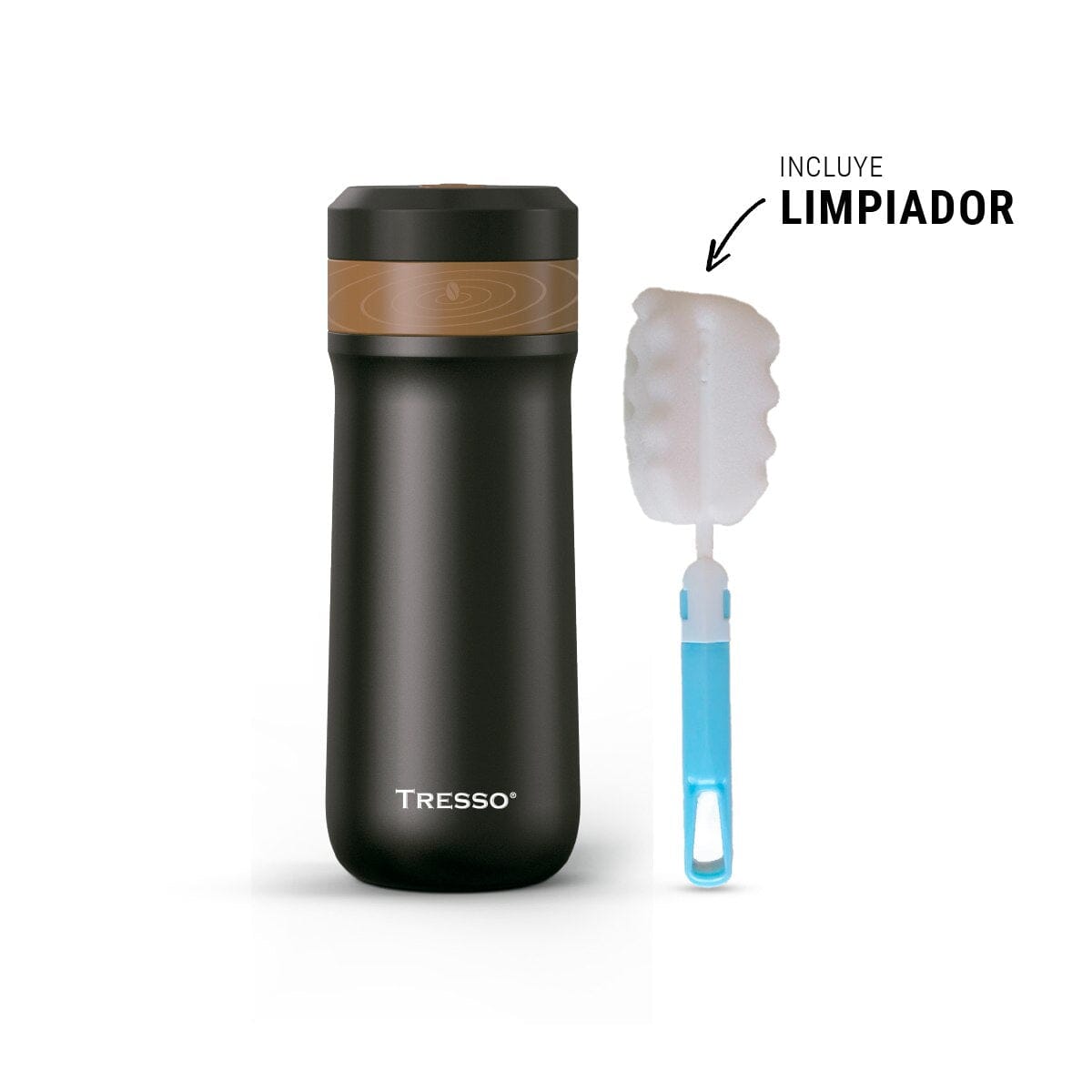 Prensa francesa de viaje antiderrames 320 ml - TRESSO®