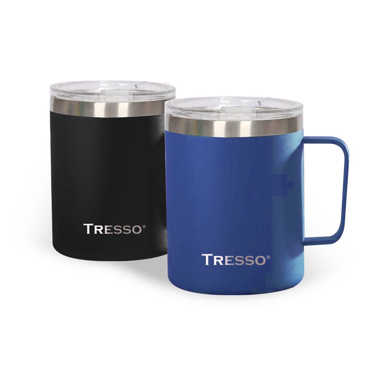 Set de 2 Tazas de Acero Inoxidable con Tapa - TRESSO®